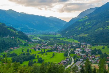 Aerial view of the Austrian city Bad Gastein
