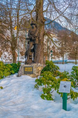 Avusturalya 'daki Bad Aussee' de Erzherzog Johann Heykeli