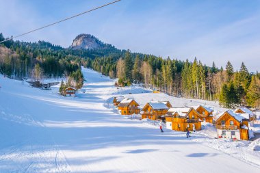 Skiing slopes of Bad Aussee in Austri