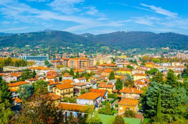 Aerial view of Bergamo, Ital