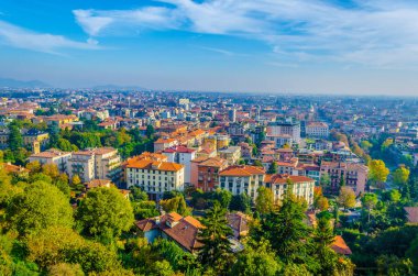 Aerial view of Bergamo, Ital