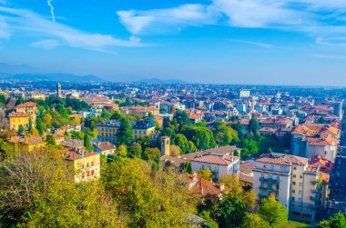 Aerial view of Bergamo, Ital