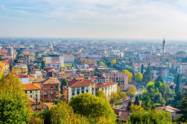 Bergamo 'nun havadan görünüşü, İtal