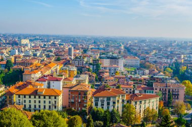 Bergamo 'nun havadan görünüşü, İtal