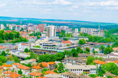 İspanya Şehri Loech 'in havadan görünüşü