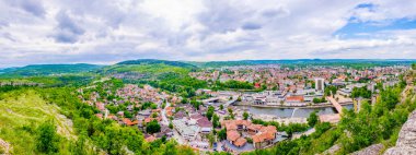 aerial view of the bulgarian city lovech