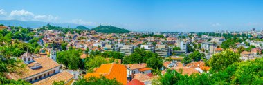 Bulgar kenti Plovdi 'nin hava manzarası