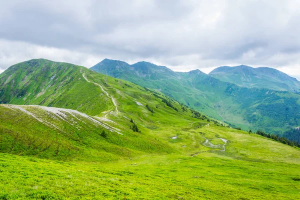Vista Famosa Trilha Caminhada Pinzgauer Spaziergang Nos Alpes Perto Zell — Fotografia de Stock