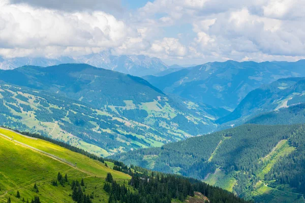 Blick Auf Den Berühmten Pinzgauer Spaziergang Den Alpen Bei Zell — Stockfoto