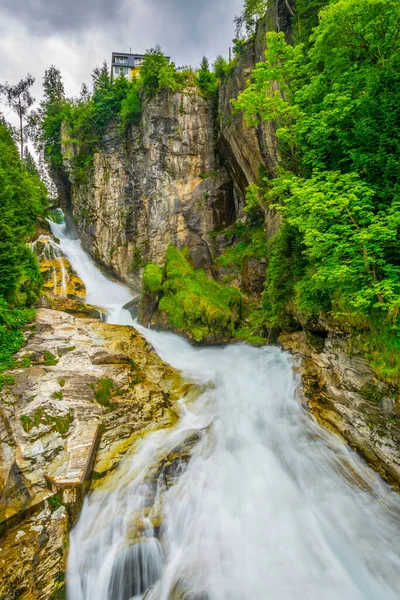 View Waterfall Austrian City Bad Gastein — стоковое фото