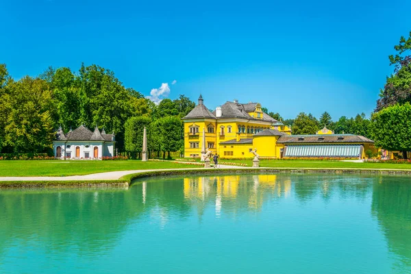 View Hellbrunn Palace Pond Garden Salzburg Austria — Stockfoto
