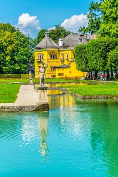 View Hellbrunn Palace Pond Garden Salzburg Austria — стокове фото
