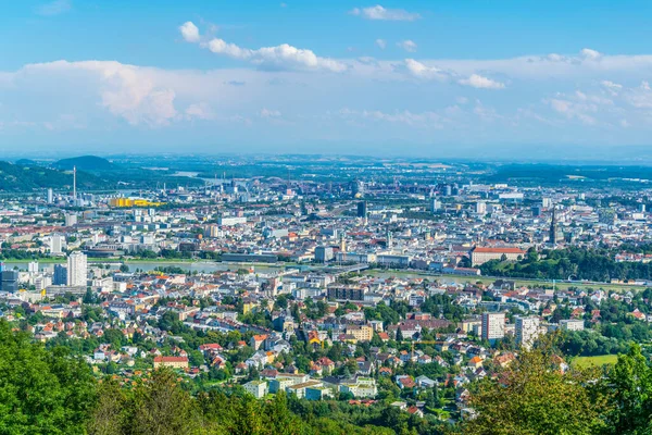 Vista Aérea Ciudad Austríaca Linz — Foto de Stock