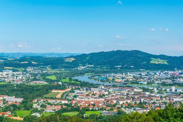 Vista Aérea Ciudad Austríaca Linz — Foto de Stock