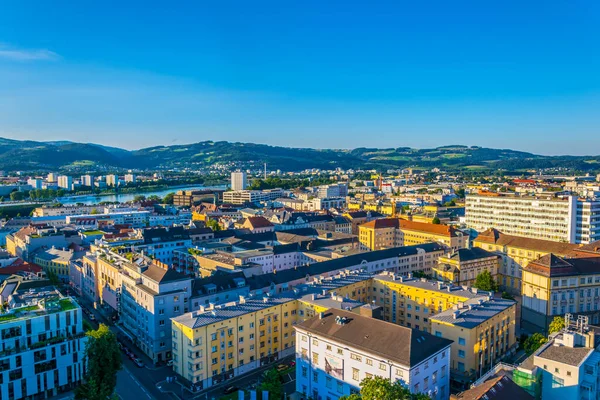 Aerial View Downtown Linz Austria — Stockfoto