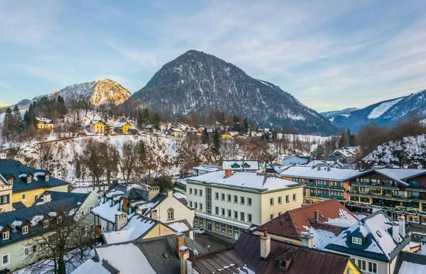 Aerial View Bad Aussee Town Famous Skiing Spa Treatment Austria — Photo