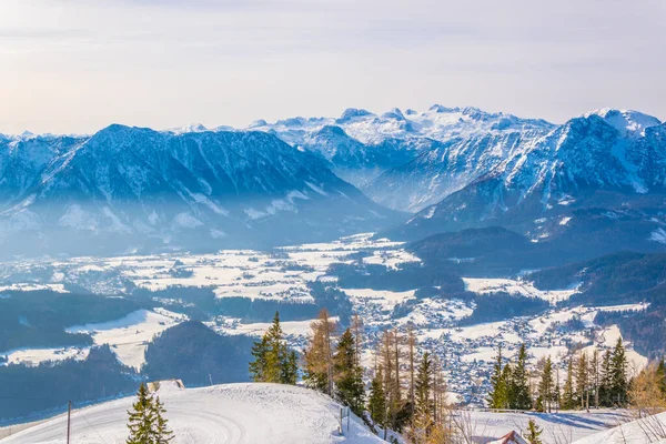 Skiing Slopes Bad Aussee Austri — Foto de Stock