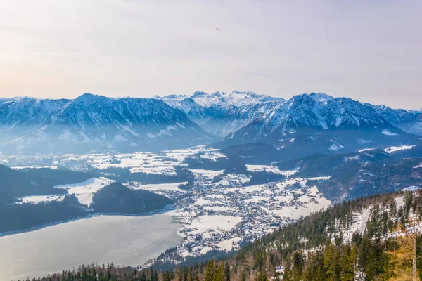 Vista Aérea Altausee Perto Bad Aussee Áustria — Fotografia de Stock