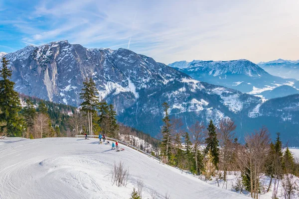 Skiing Slopes Bad Aussee Austri — Foto de Stock