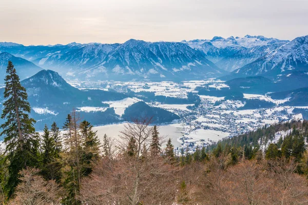 Vista Aérea Altausee Perto Bad Aussee Áustria — Fotografia de Stock