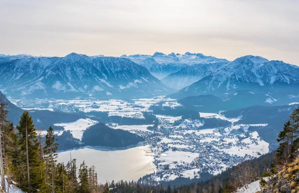 Pemandangan Udara Altausee Dekat Bad Aussee Austria — Stok Foto