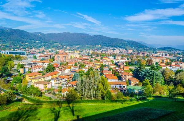 Aerial View Bergamo Ital — Zdjęcie stockowe
