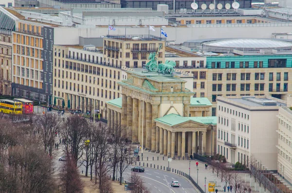 Aerial View Brandenburger Tor Berlin — Fotografia de Stock