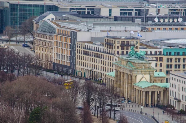 Aerial View Brandenburger Tor Berlin — Fotografia de Stock