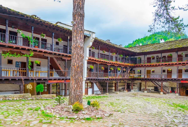 View Inner Courtyard Famous Troyan Monastery Bulgaria — Stock Fotó