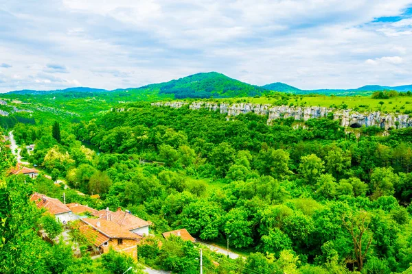 İspanya Şehri Loech 'in havadan görünüşü