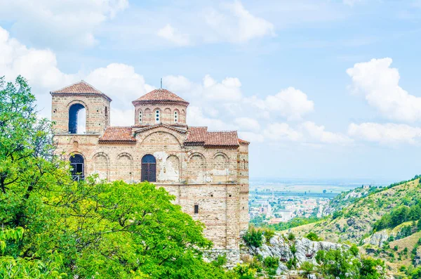 Kilátás Szentanya Templom Isten Belsejében Asen Erőd Rodopes Hegy Asenovgrad — Stock Fotó