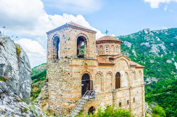 View Church Holy Mother God Asen Fortress Rhodopes Mountain Asenovgrad — Stok fotoğraf