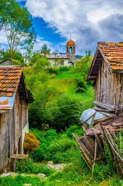 View Church Bulgarian Village Trigrad Situated Rhodope Mountain — Foto de Stock