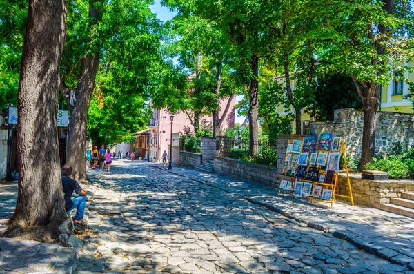 View Narrow Street Historical Part Bulgarian City Plovdi — Stock Fotó