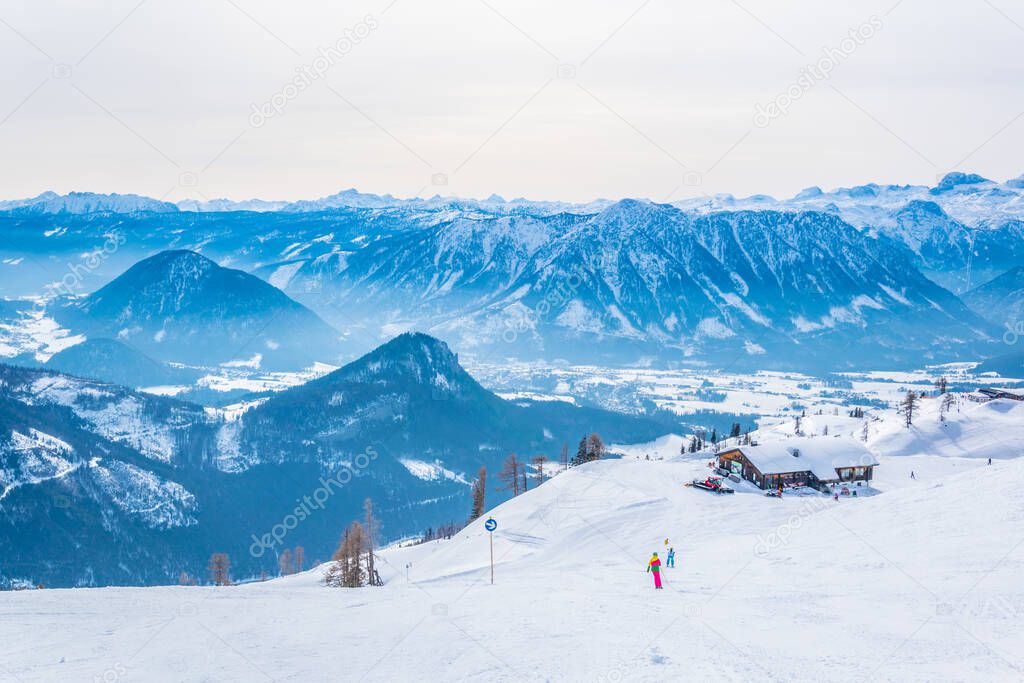 Skiing slopes of Bad Aussee in Austri