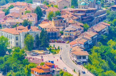 Bulgari 'deki Veliko Tarnovo' nun hava görüntüsü