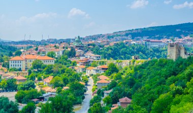 Aerial view of Veliko Tarnovo in Bulgari