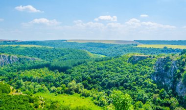 Bulgaristan 'daki rusenski lom doğal rezervi manzarası