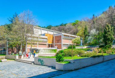 Blagoevgra 'daki tarihi müzenin manzarası