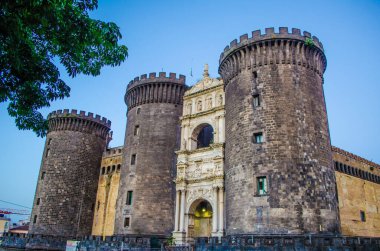 Ortaçağ Kalesi, maschio angioino veya castel nuovo (new castle), Napoli, İtalya