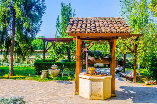 Wooden Well Basarbovo Monastery Bulgaria — Stockfoto