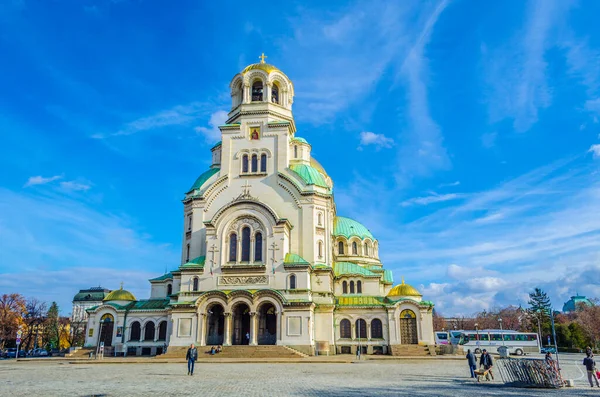 Uitzicht Alexander Nevski Kathedraal Sofia Bulgarije — Stockfoto