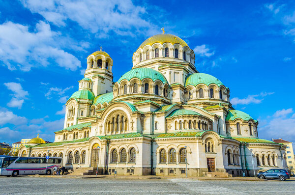 View of the Alexander Nevski cathedral in Sofia, Bulgaria