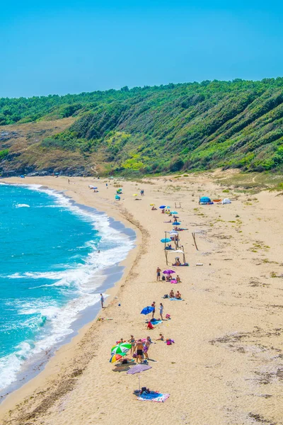 People Enjoying Sunny Day Lipite Beach Sinemorets Bulgaria — Foto de Stock