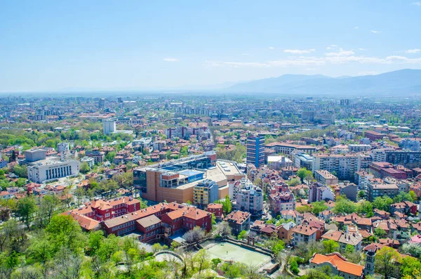 Aerial View Bulgarian City Plovdiv Which Famous Its Old Town — стоковое фото