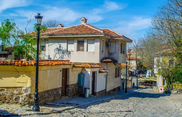 Gamla Stan Del Bulgariska Staden Plovdiv Känd För Sina Typiska — Stockfoto