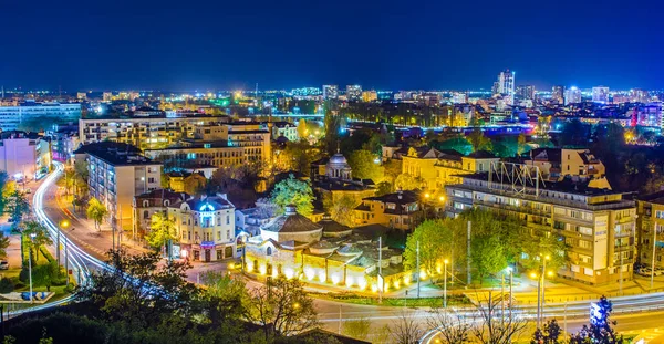 Вид Болгарский Город Пловдив Холма Раньше Находилась Старинная Крепость — стоковое фото