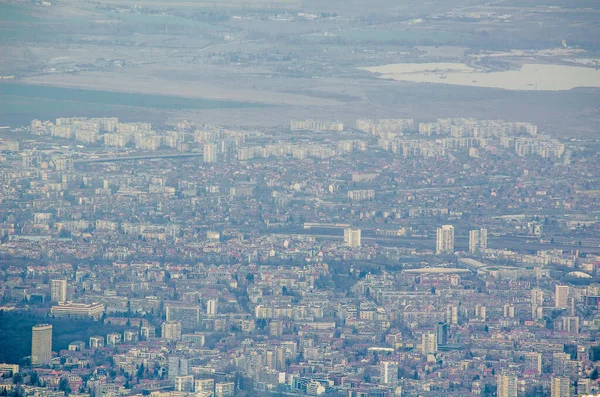 Aerial View Bulgarian Capital Sofia Taken Top Vitosha Mountain — Stock Photo, Image
