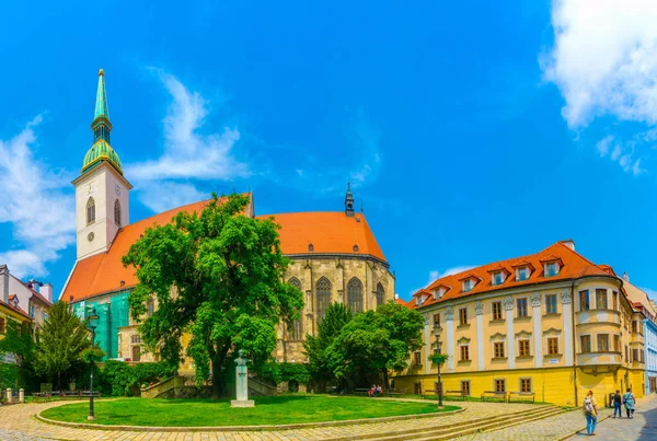 Bratislava, Slovakya 'nın tarihi merkezinde Aziz Martin Katedrali