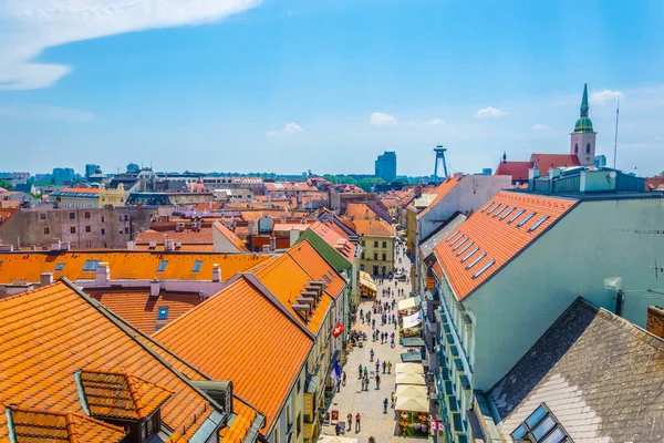 Aerial View Michalska Street Taken Michalska Tower Bratislava Slovakia — Zdjęcie stockowe